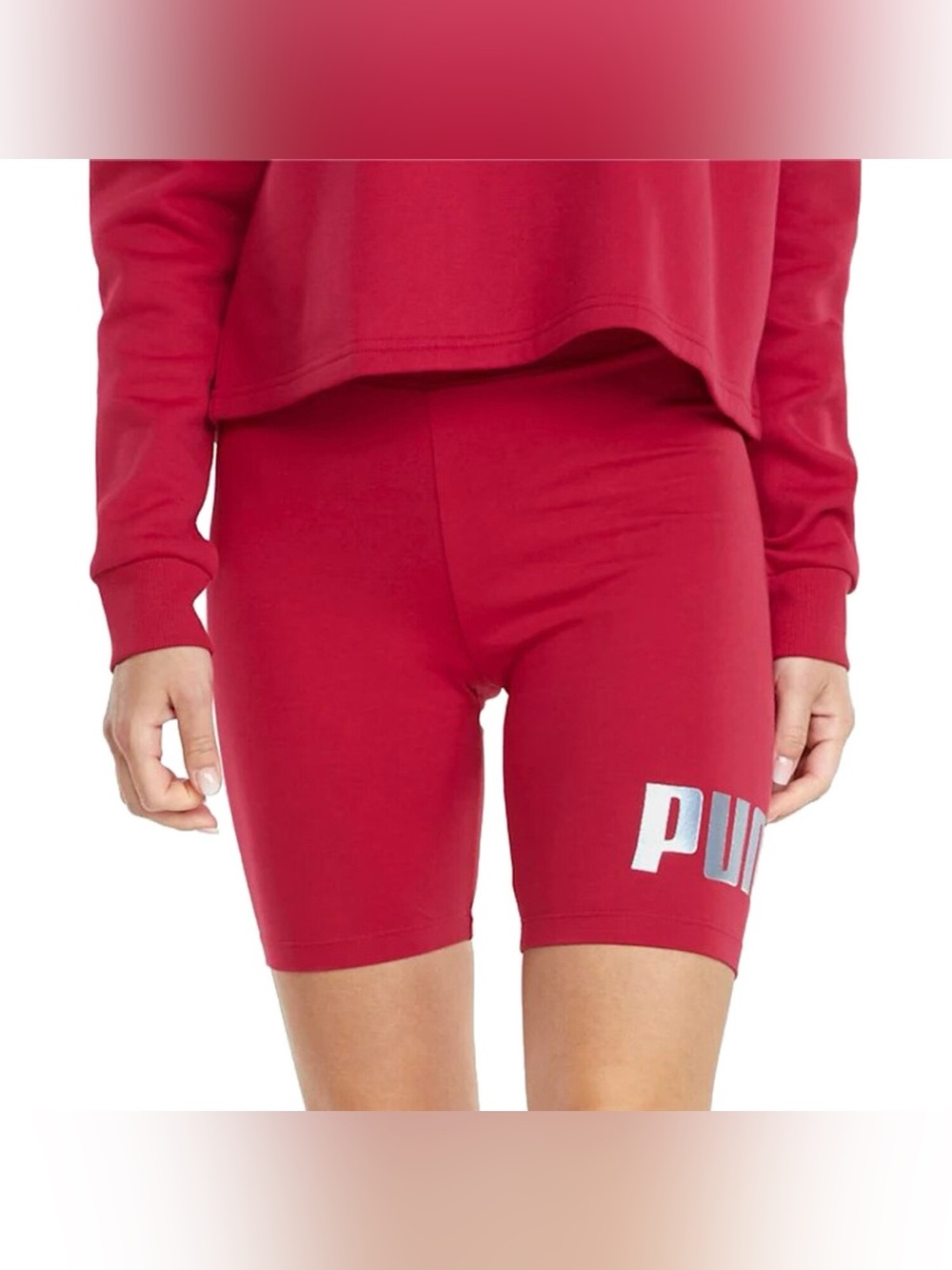 Puma Ess+ Metallic Short Tights Womens Style : 586895